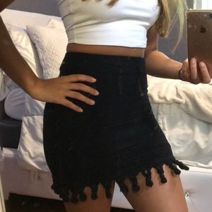 🦋BOHO BLACK MINI SKIRT🦋